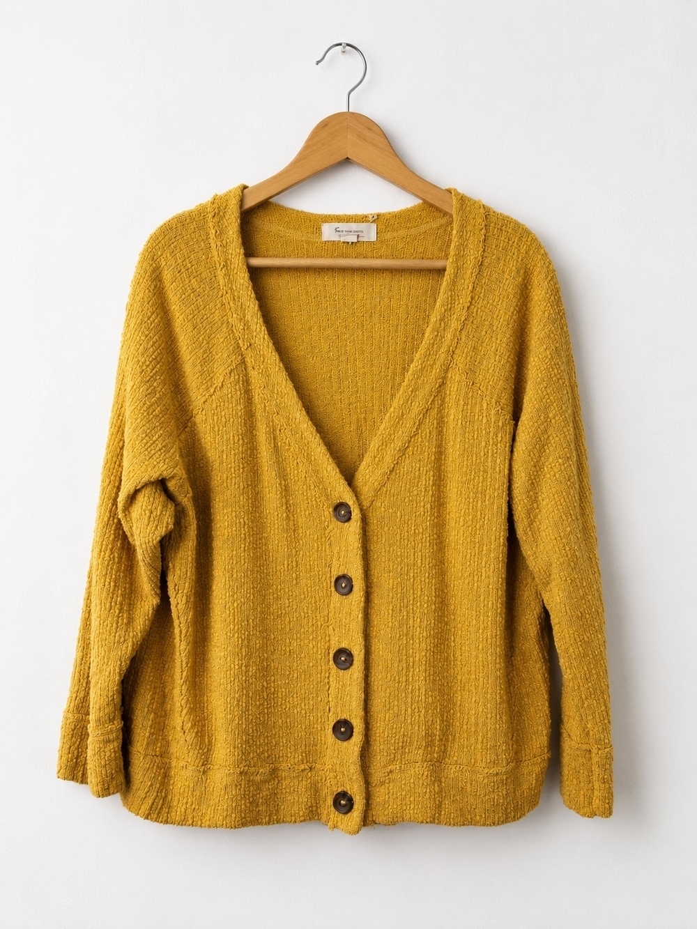 Vince Camuto Mustard Yellow Textured Cardigan Sweater Women's Plus Size XXL